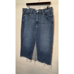 Paige Meadow‎ Midi Skirt Front Slit Skirt Women's Size 32 Blue